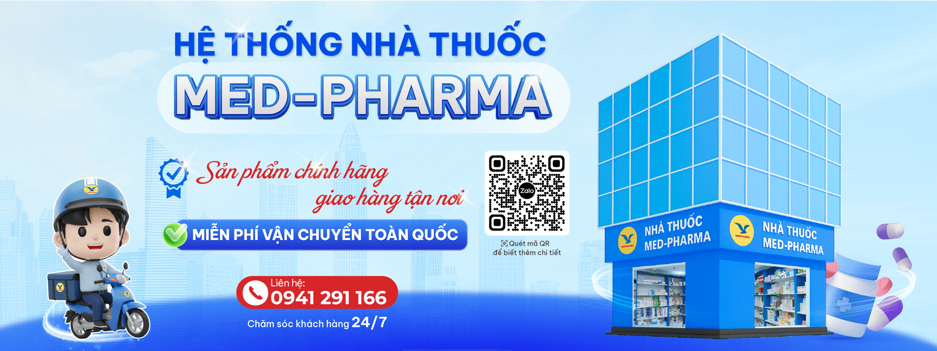 MED-PHARMA miễn phí ship hàng tận nơi