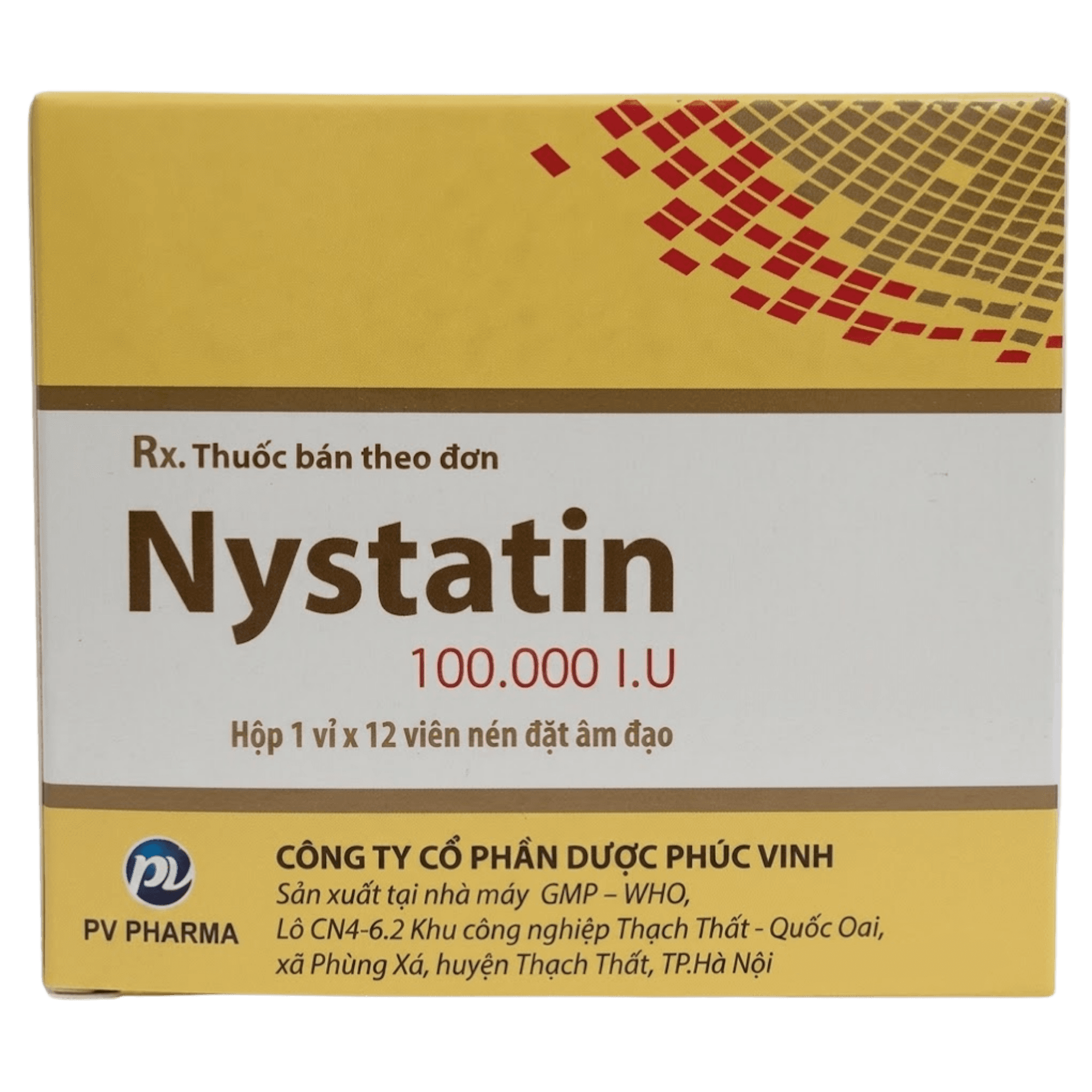 Viên đặt âm đạo NYSTATIN 100.000 IU điều trị nhiễm nấm âm hộ, âm đạo