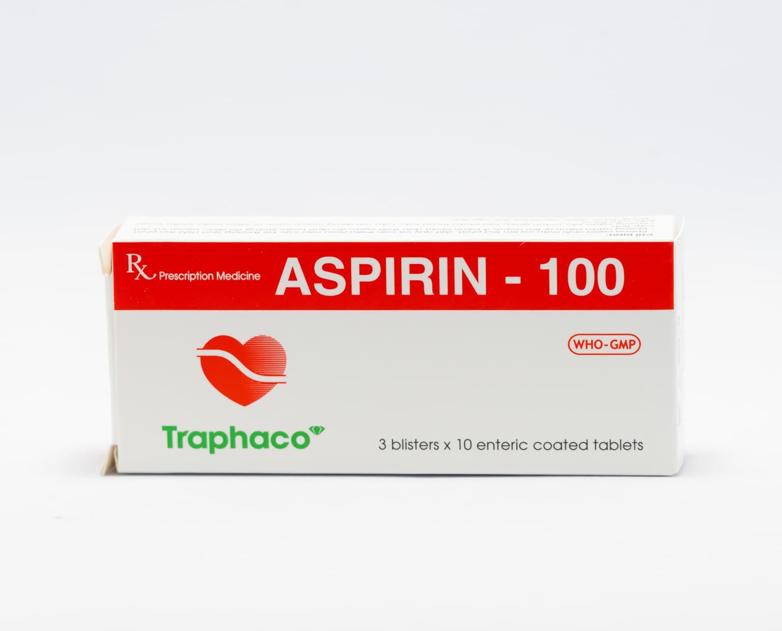 ASPIRIN-100 - Thuốc phòng ngừa nhồi máu cơ tim, đột quỵ