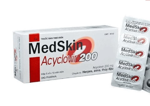 MEDSKIN ACYCLOVIR 200MG điều trị các trường hợp nhiễm Herpes