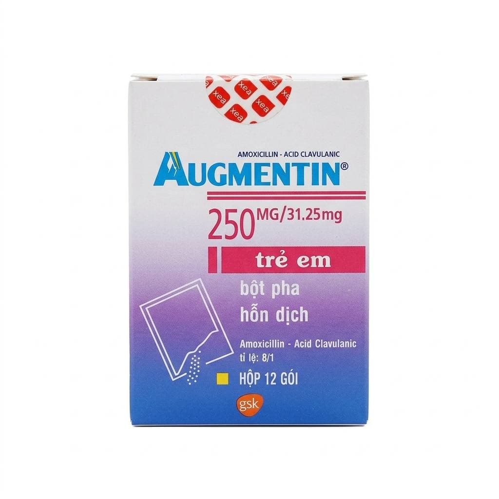 AUGMENTIN 250MG/31.25MG - Thuốc điều trị các bệnh nhiễm khuẩn đường hô hấp