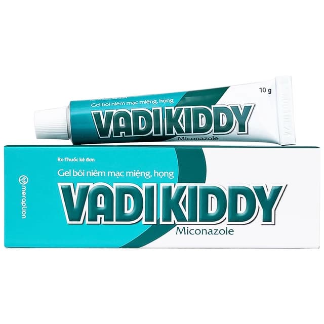 Gel niêm mạc miệng họng VADIKIDDY 2% 10g Merap Gel điều trị nấm candida