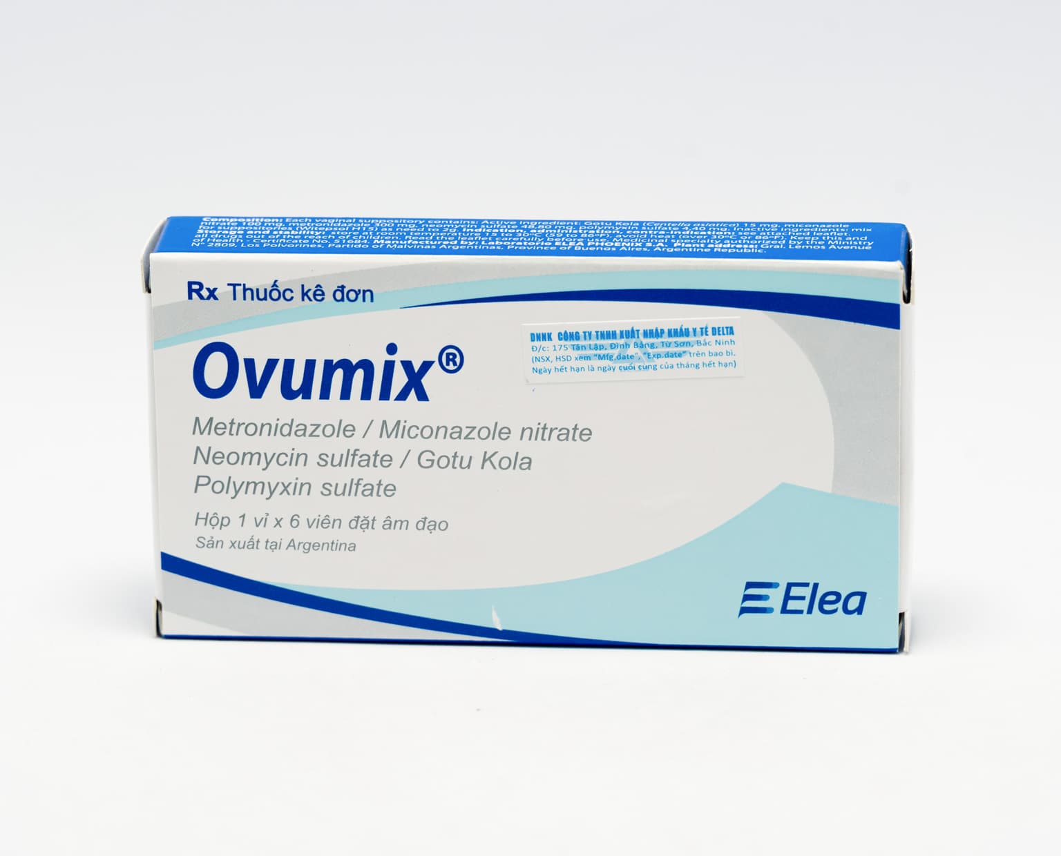 Viên đặt âm đạo OVUMIX trị viêm cổ tử cung, viêm âm đạo