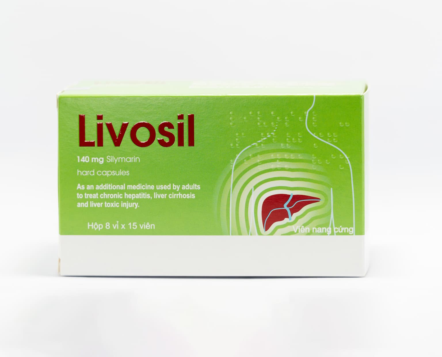 Viên nang cứng Livosil 140mg hỗ trợ điều trị viêm gan mạn tính, xơ gan