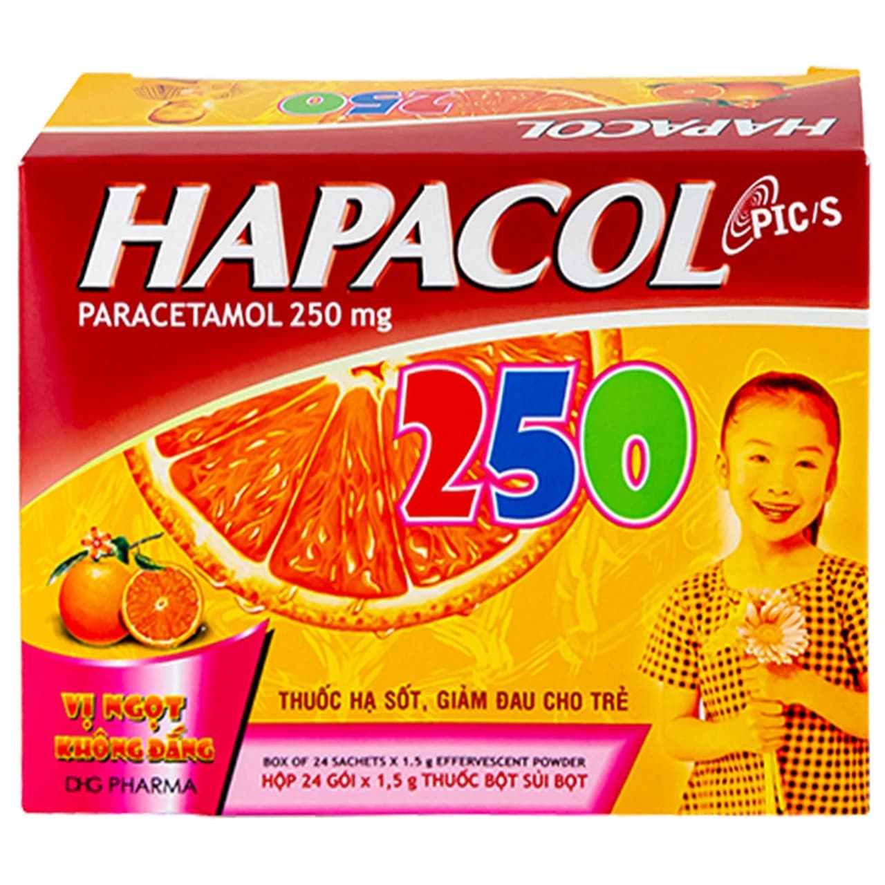 HAPACOL 250MG giảm đau hạ sốt cho trẻ em