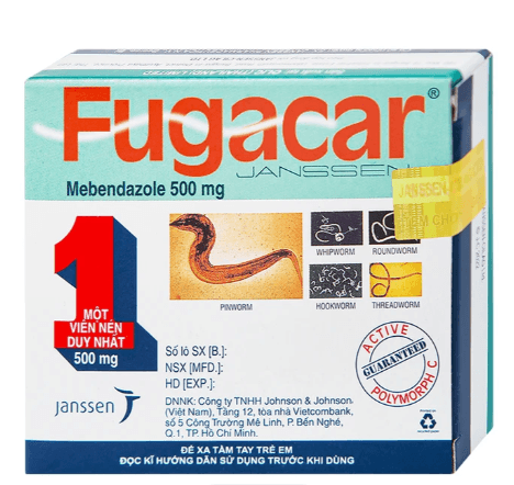 Thuốc tẩy giun FUGACA TAB 500MG