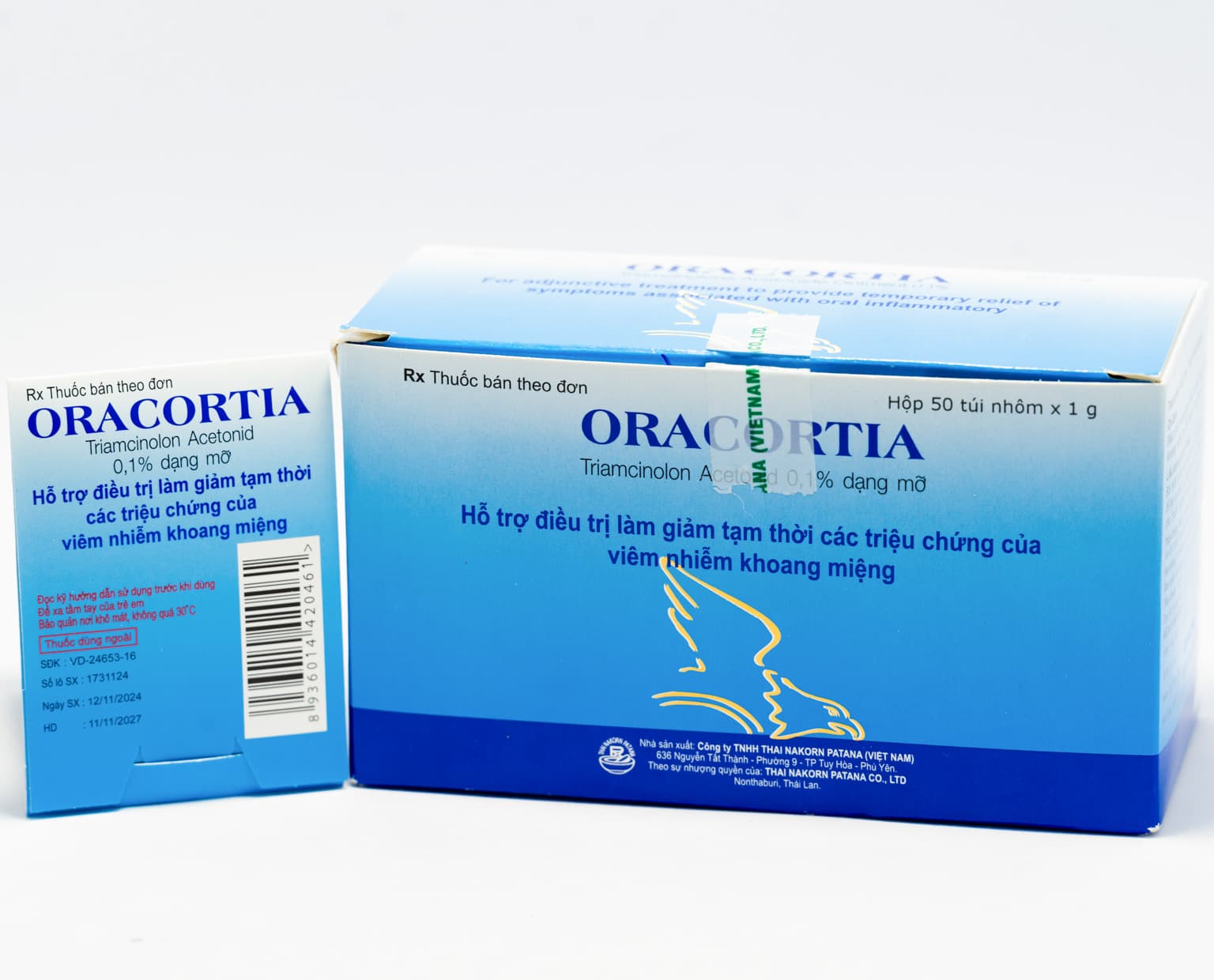 ORACORTIA - Thuốc mỡ điều trị viêm nhiễm khoang miệng