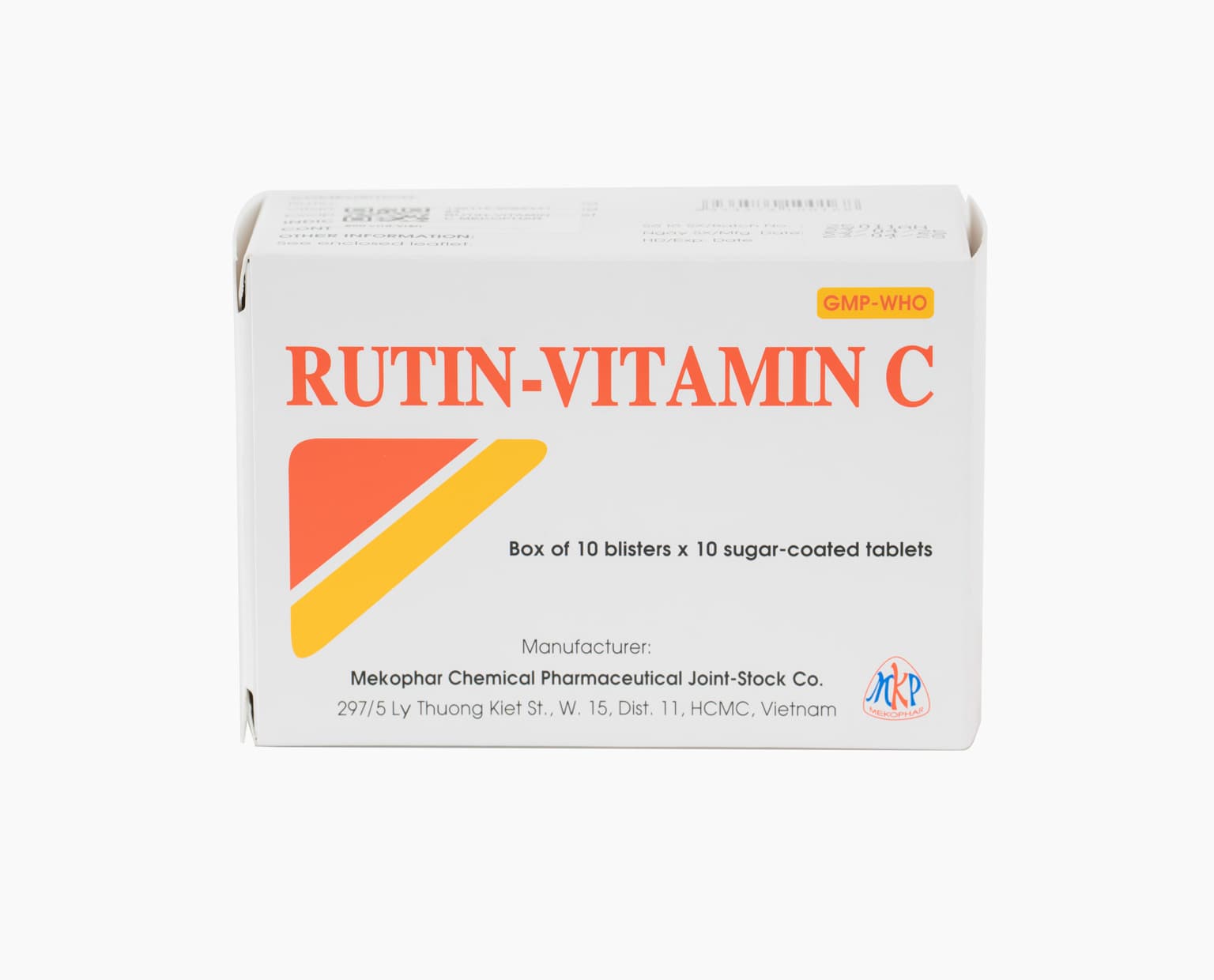 RUTIN-VITAMIN C MEKOPHAR trị trĩ, suy giãn tĩnh mạch